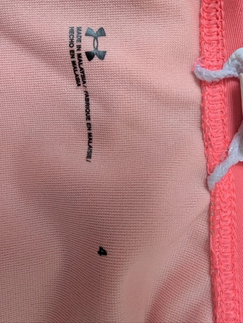 Under Armour Coral-Pink Girls' Racerback One-Piece Swimsuit Size 4Y
